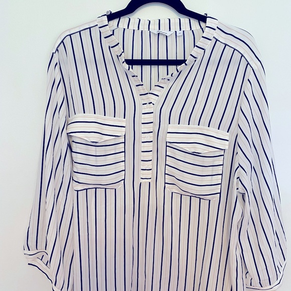 Summer Top in Neutral Stripes - Picture 2 of 4